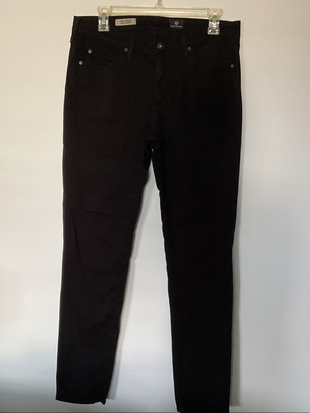 Ag Adriano Goldschmied velvet like Black Mid-Rise Cigarette Jeans